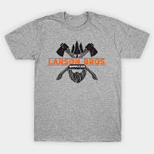 Larson Bros AxeBeard Logo - Black T-Shirt